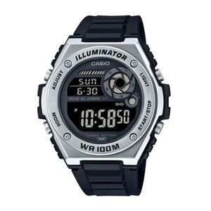 Casio Illuminator Tactical Silver And Black Digital Watch,  MWD100H-1BV, NEW!!!